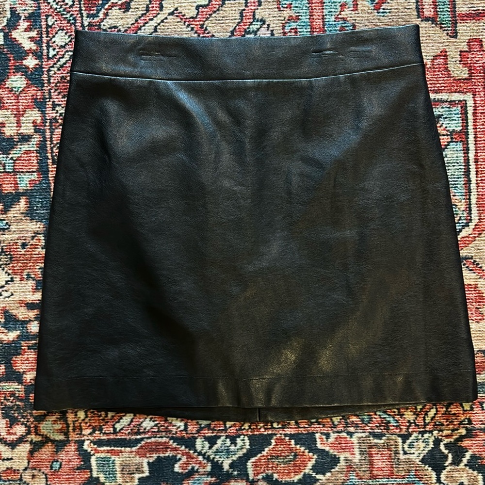 J Crew Leather A Line Skirt